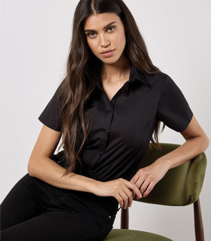 Tailored Fit Short Sleeve Poplin Shirt Thumbnail