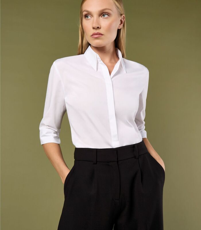 Tailored Fit 3/4 Sleeve Continental Blouse Thumbnail
