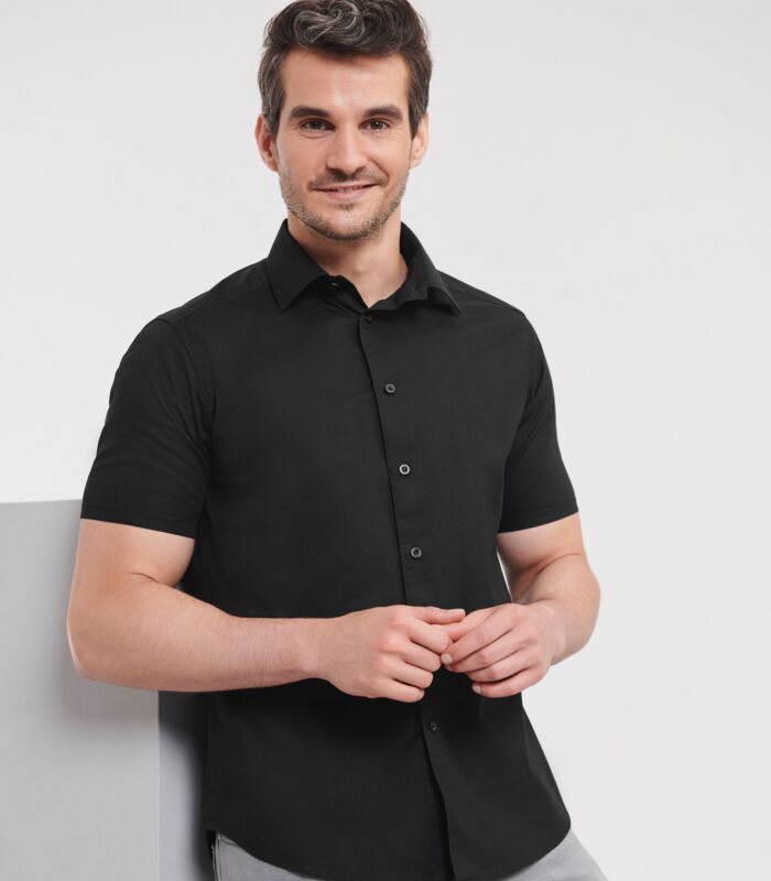 Men's Short Sleeve Fitted Stretch Shirt Thumbnail