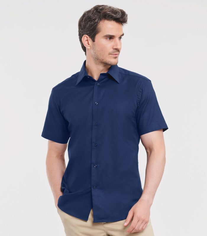 Men's Short Sleeve Tailored Oxford Shirt Thumbnail