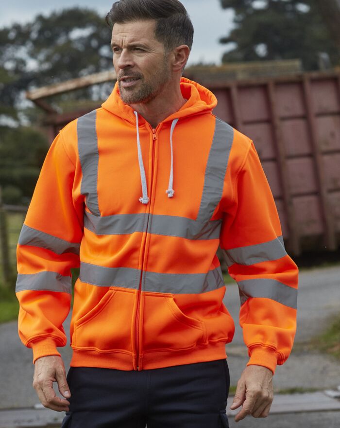 Hi-Vis Zipped Hoodie Thumbnail