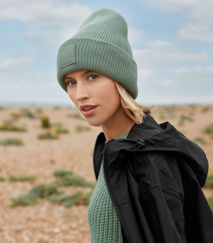 Deep Cuffed Tonal Patch Beanie Thumbnail